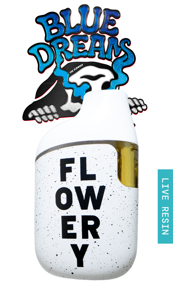 Flowery AIO Live Resin Vape 1g - Santa Cruz Blue Dream, The Flowery