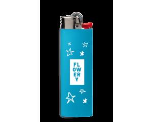 Flowery Lighter - Light Blue Stars