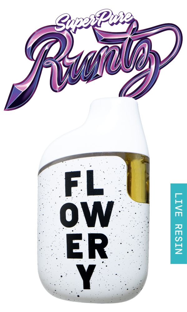 Flowery AIO Live Resin Vape 1g - Super Pure Runtz