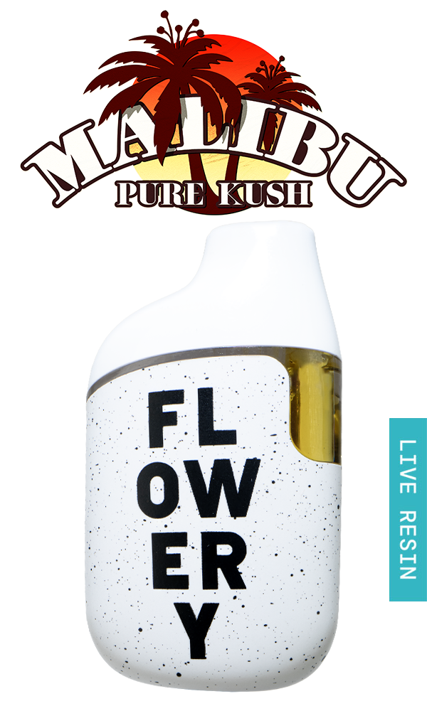 Flowery AIO Live Resin Vape 1g - Malibu Pure Kush