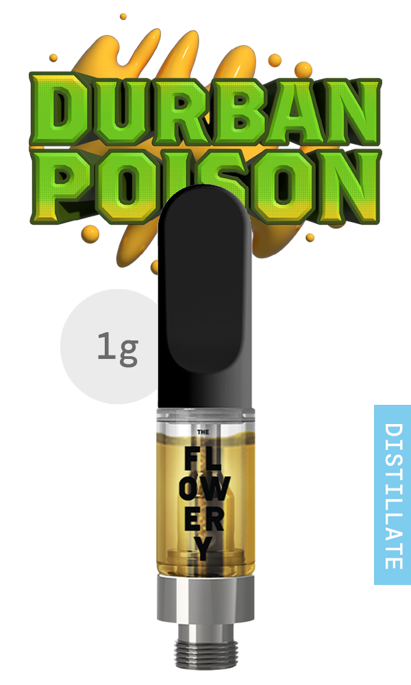 Distillate Cartridge 1g - Durban Poison, The Flowery