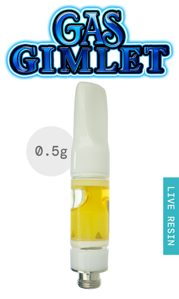 Live Resin Cartridge 0.5g - Gas Gimlet, The Flowery x Wizard Trees