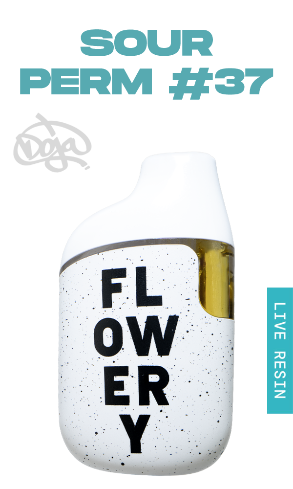 Flowery AIO Live Resin Vape 1g - Sour Perm #37