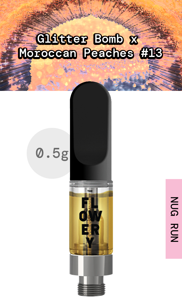 Nug Run Resin Cartridge 0.5g - Glitter Bomb x Moroccan Peaches #13