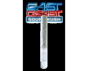 Flowery Handroll - East Coast Sour Kush, as The Flowery's menu shows it