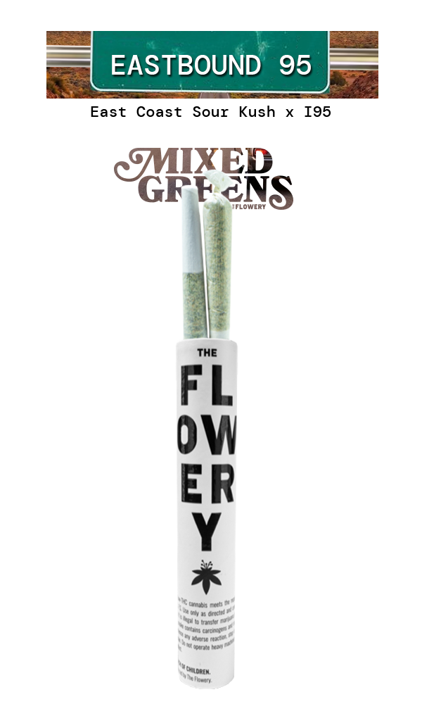 Eastbound 95 Whole Flower Prerolls 2X0.5g, The Flowery