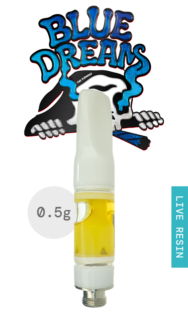 Live Resin Cartridge 0.5g - Santa Cruz Blue Dream, The Flowery